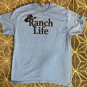 Ranch Life Light Blue T-Shirt large